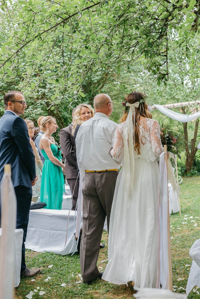 Hochzeitsfotografin Christina Klass, Freie Trauung, Braut mit Vater