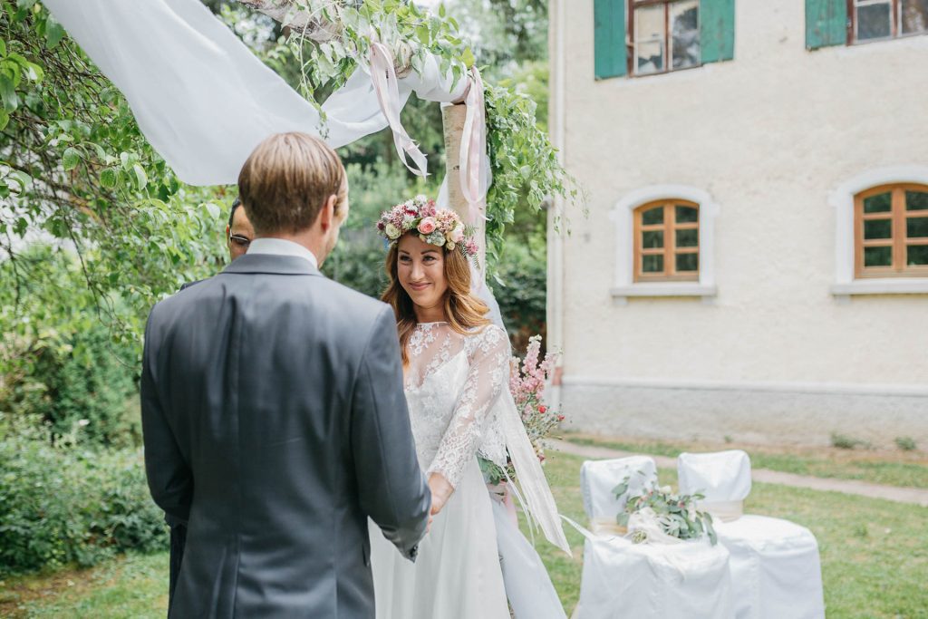 Hochzeitsfotografin Christina Klass, Freie Trauung, Braut mit Bräutigam