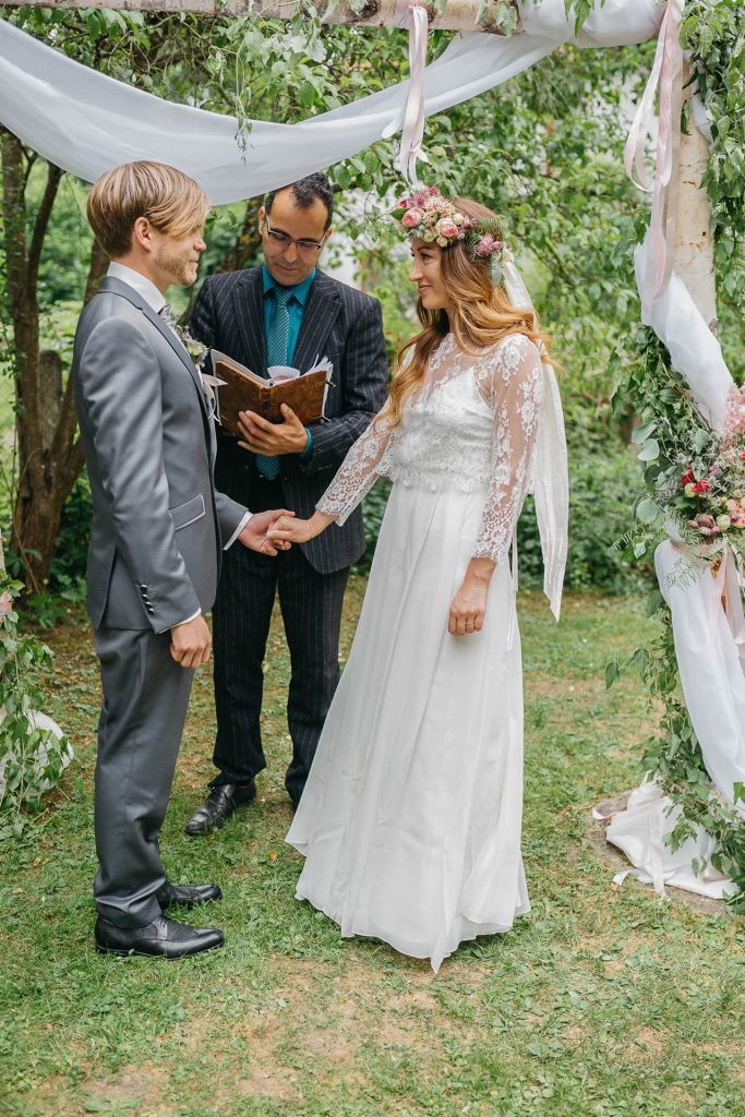 Hochzeitfotografin Christina Klass, Freie Trauung, Braut und Bräutigam