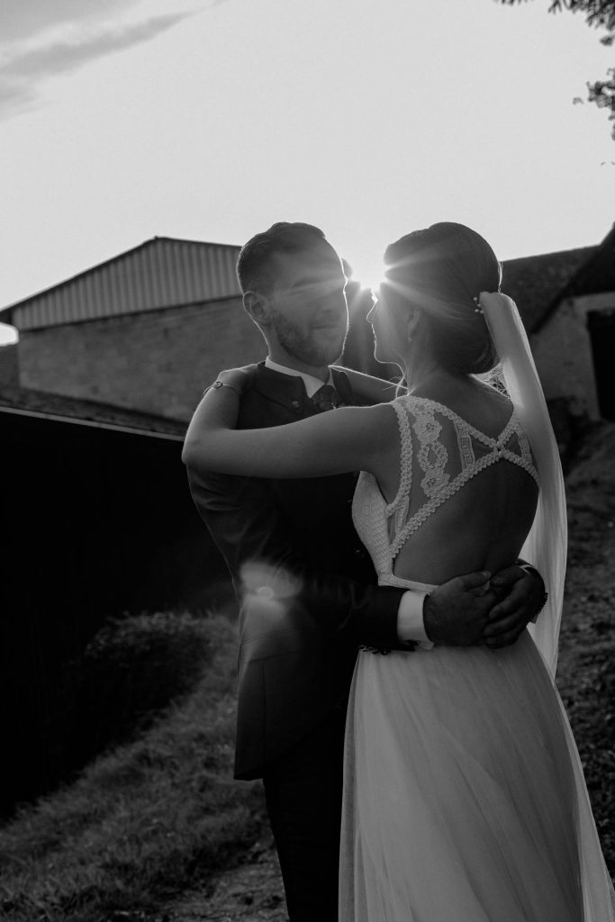 Hochzeitfotografin Christina Klass, Brautpaarfotos in der Abenddämmerung